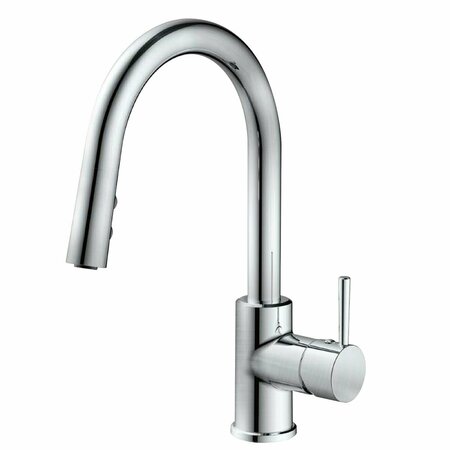 EVERFLOW Kitchen faucet w/ pull down Sprayer, 1 handle, 1 or 3 hole Stainless Steel BAC-K50S